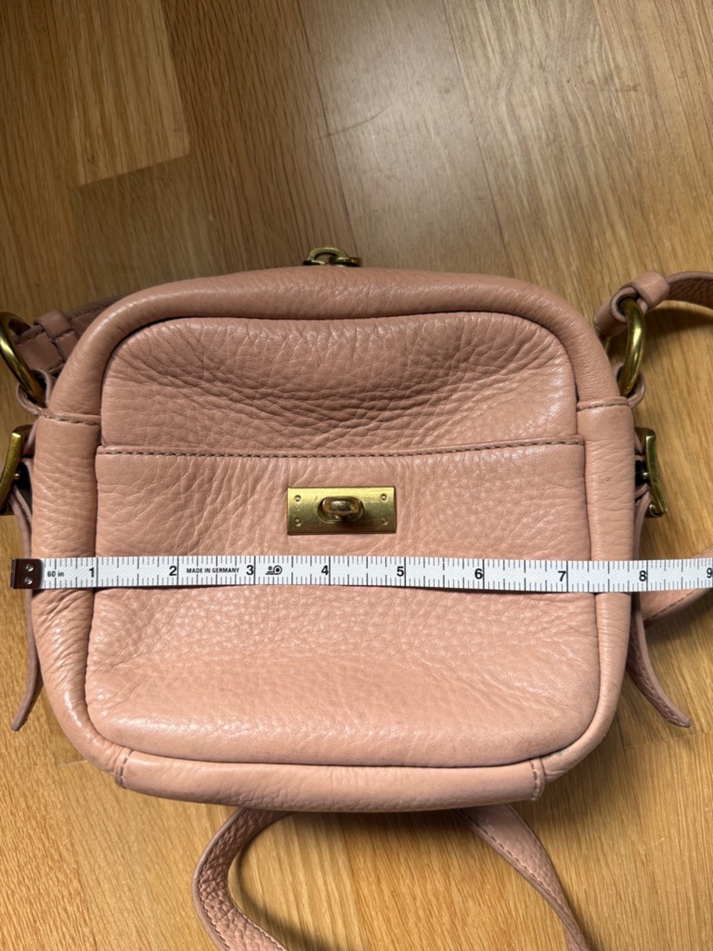 J. Crew Blush Pebbled Leather Crossbody with Gold Hardware - Picture 16 of 16